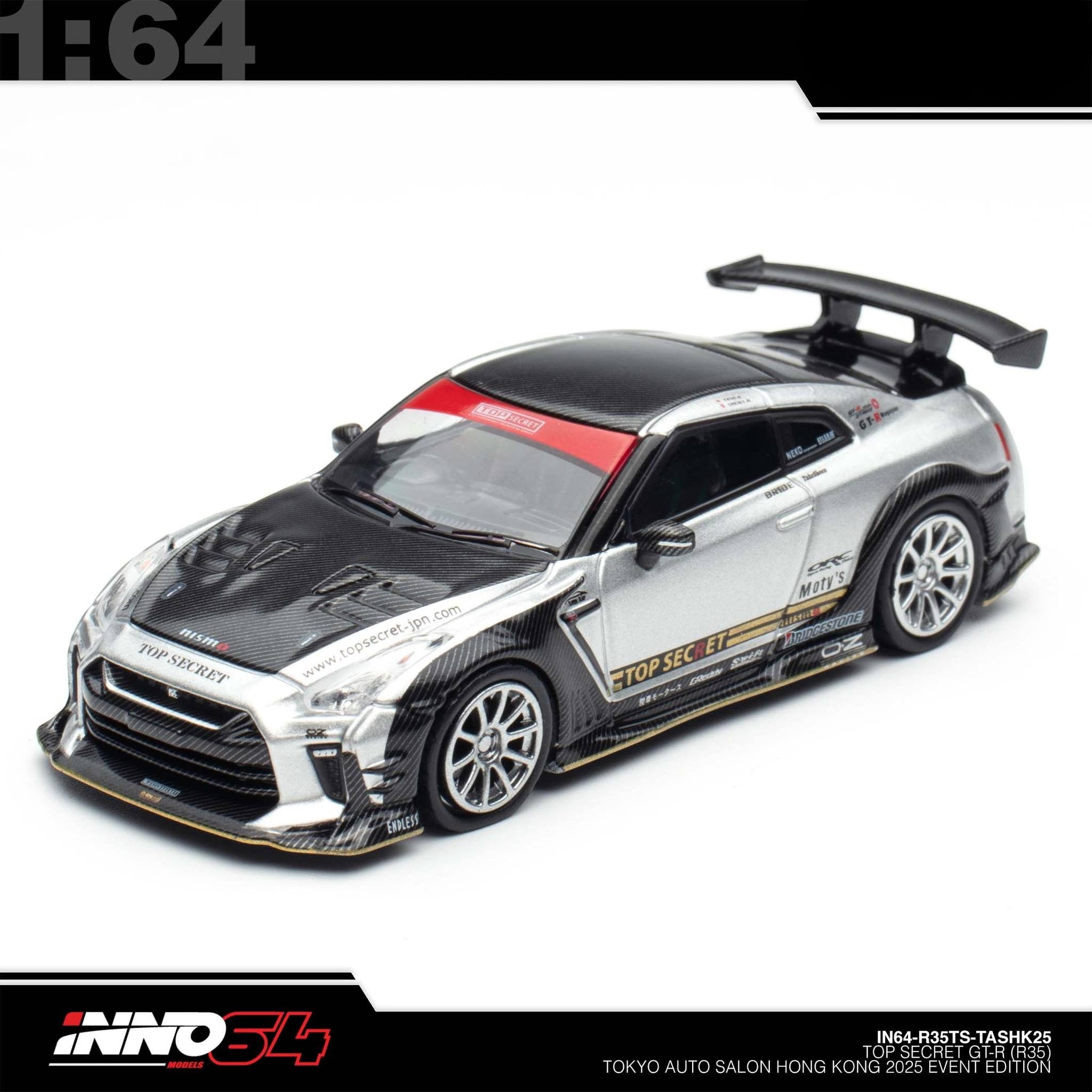 Top secret 1/64 GTR R35 東京オートサロン2026 限定 INNO64 - Pre-Order - Top Secret Nissan GT-R (R35) Tokyo Auto Salon