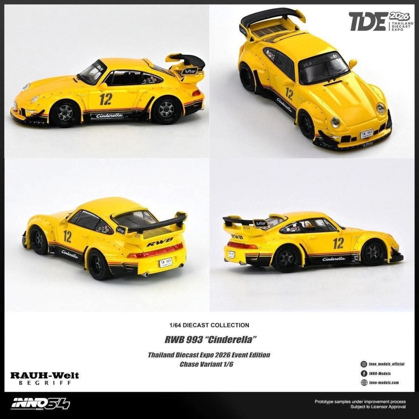 INNO64 - Pre-Order - RWB993 Cinderella - TDE 2026 Diecast Expo Event Model