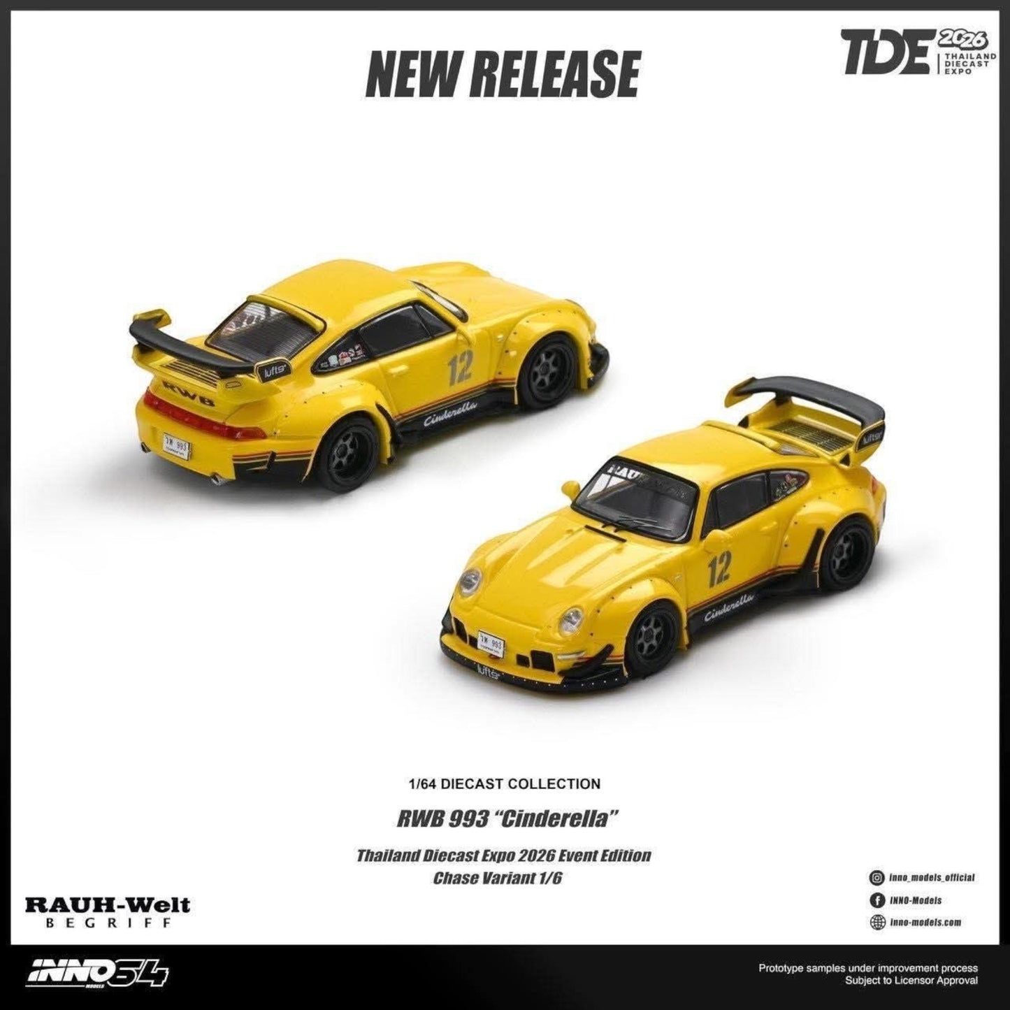 INNO64 - Pre-Order - RWB993 Cinderella - TDE 2026 Diecast Expo Event Model