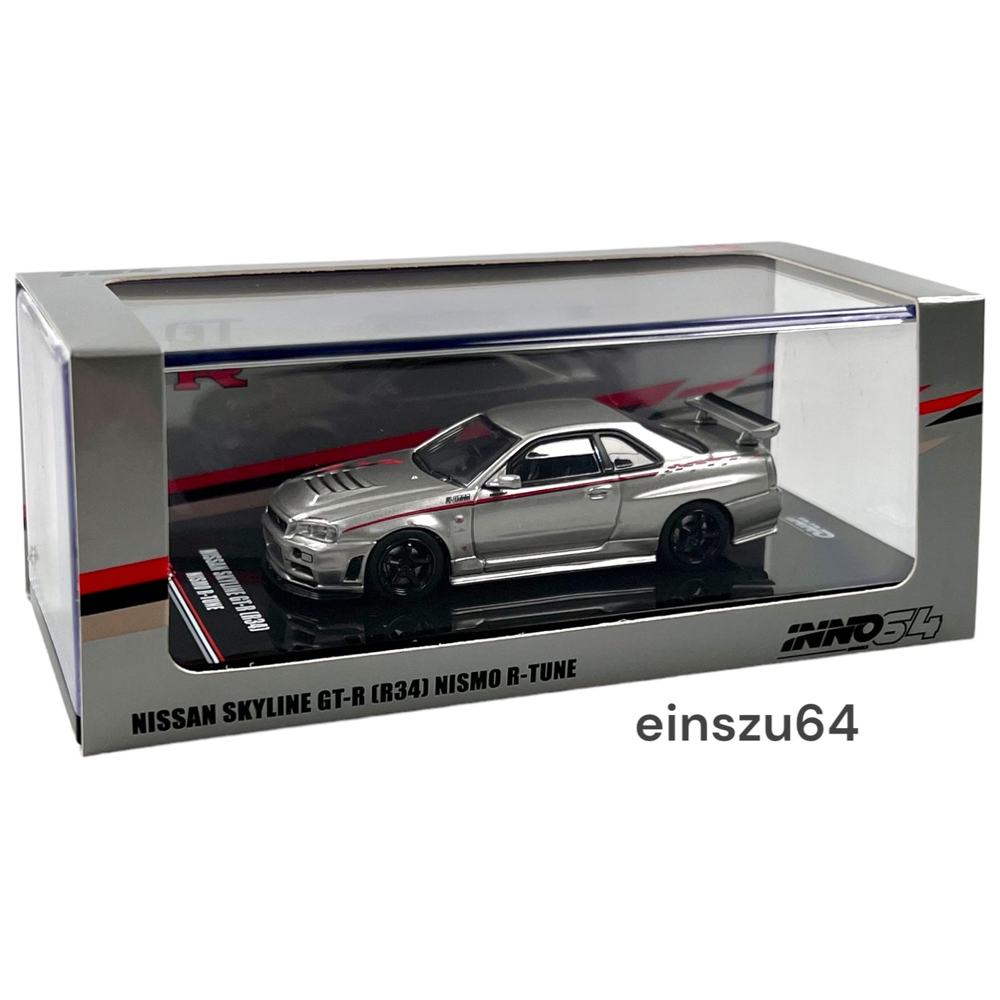 INNO64 - Nissan Skyline GT-R R34 R-Tune silver chrome - IN64-R34RT-SCH - limited Edt.