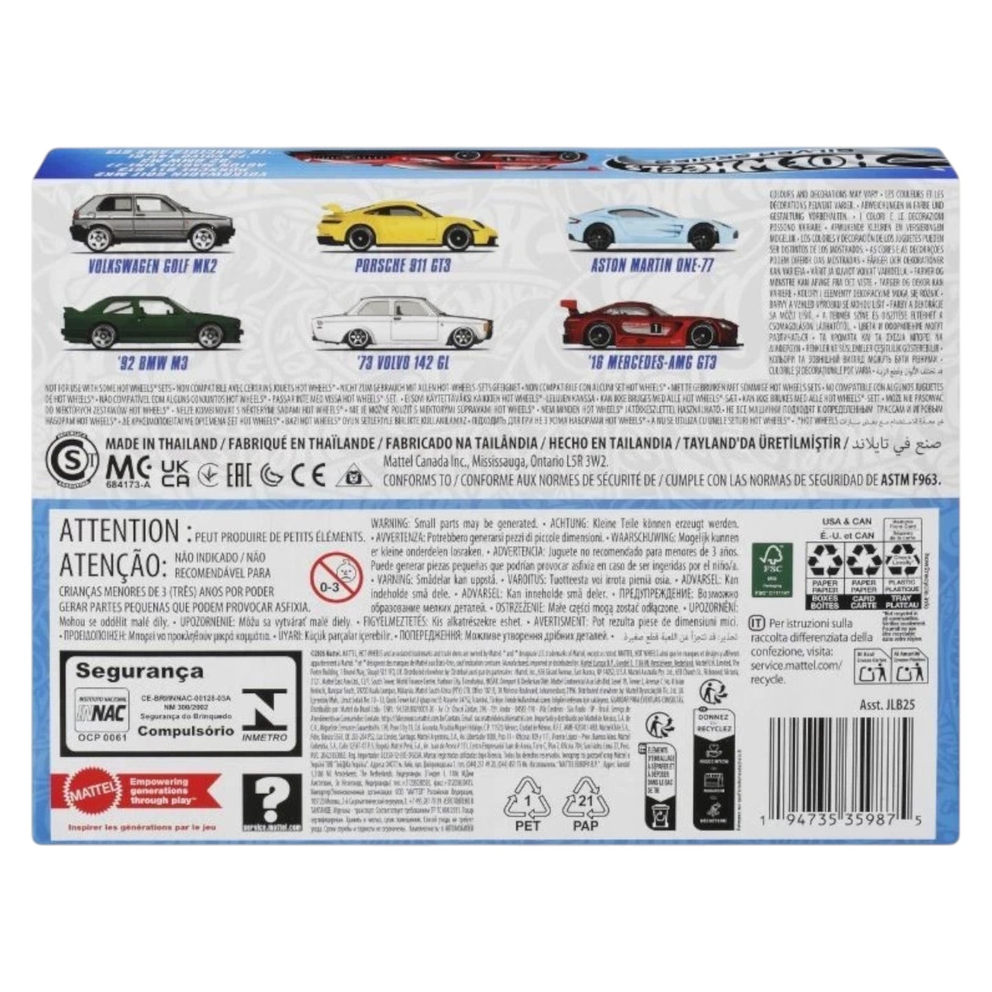 Hot Wheels 2025 - *Silver Series* Euro Style - 6-Pack - JLB25
