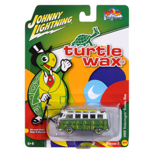 Johnny Lightning - Pre-Order - 1965 Volkwagen 21 Window Samba Bus *Turtle Wax* Gloss White - JLSP409