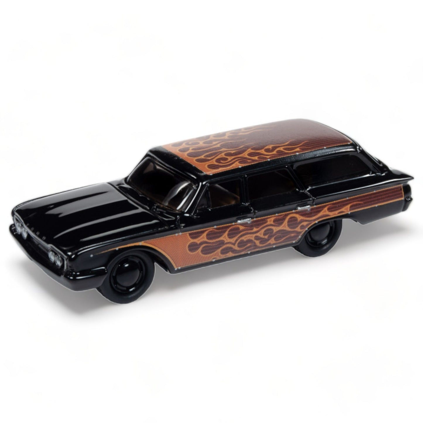 Johnny Lightning - Street Freaks - 1960 Ford Country Squire Black Flames - 1:64