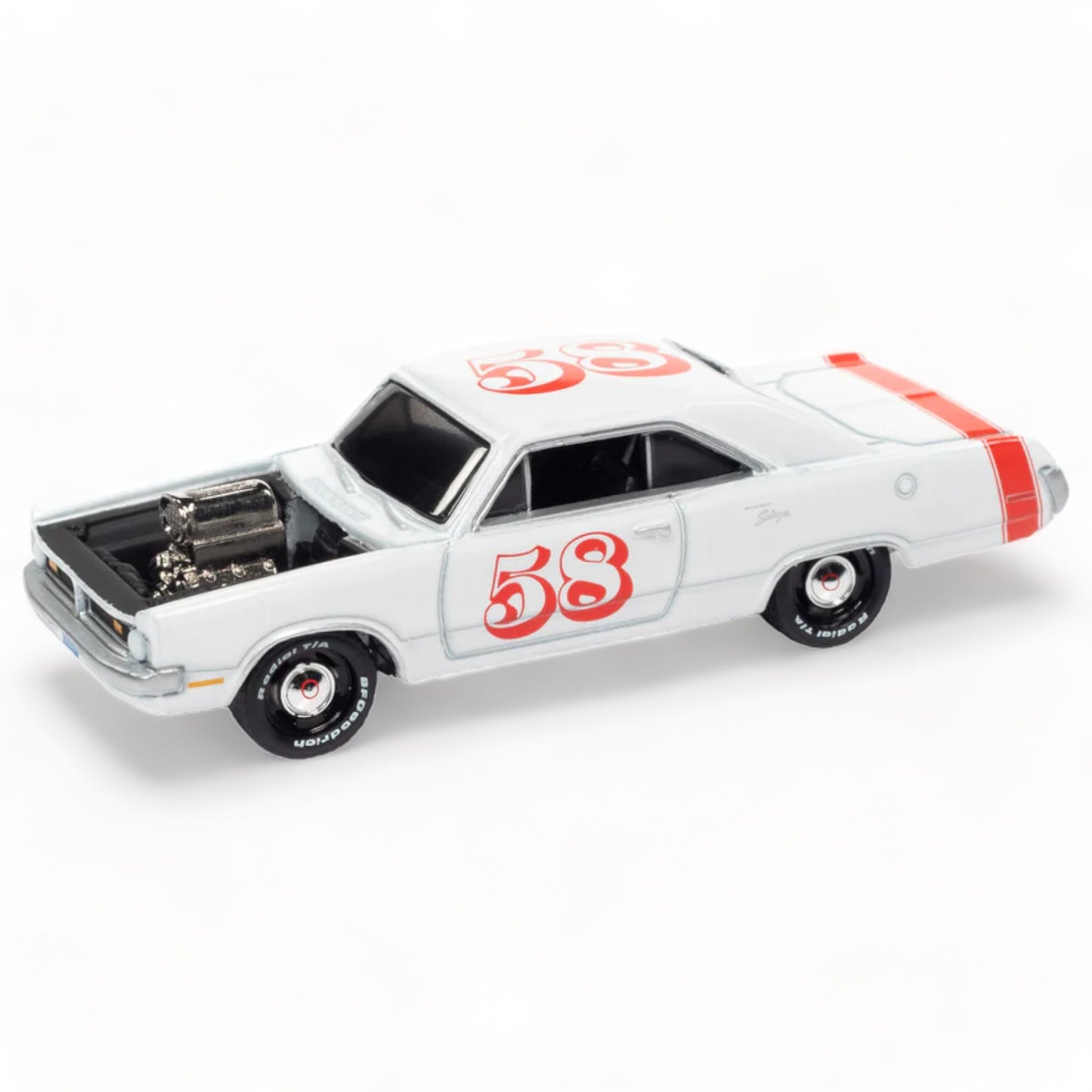 Johnny Lightning - Street Freaks - 1970 Dodge Dart (Spoilers) Gloss White - 1:64
