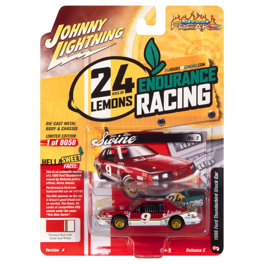 Johnny Lightning - Street Freaks - 1986 Ford Thunderbird Stock Car, red - 1:64