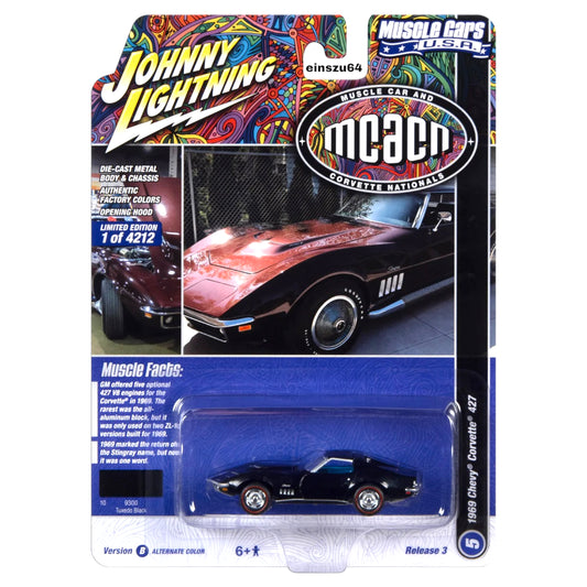 Johnny Lightning - 1969 Chevrolet Corvette 427 *MCACN*, tuxado black - JLSP291B