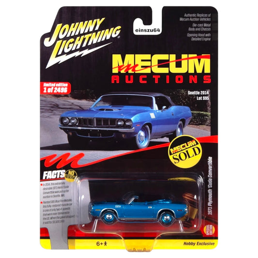 Johnny Lightning - Plymouth Cuda Convertible, blue fire metallic - 1:64 - JLSP375