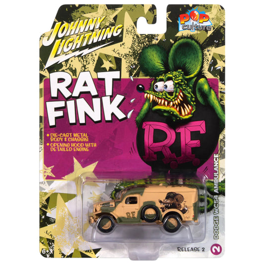 Johnny Lightning - Dodge WC54 Ambulance Camouflage *Rat Fink* - Pop-Culture - JLSP394