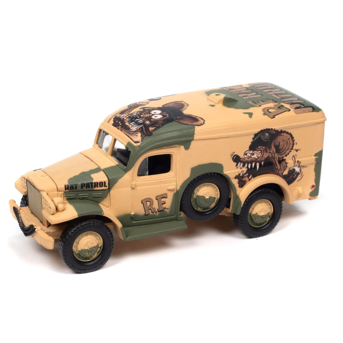 Johnny Lightning - Dodge WC54 Ambulance Camouflage *Rat Fink* - Pop-Culture - JLSP394