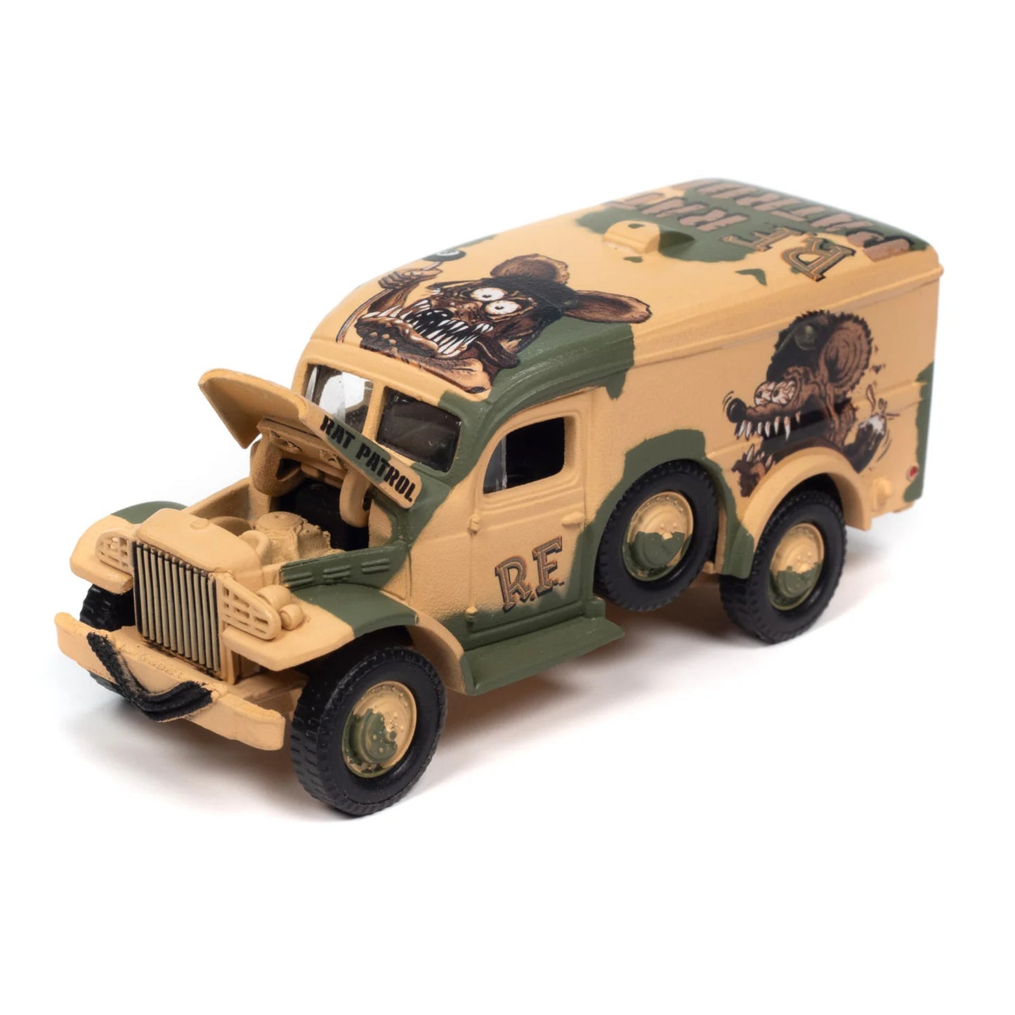 Johnny Lightning - Dodge WC54 Ambulance Camouflage *Rat Fink* - Pop-Culture - JLSP394