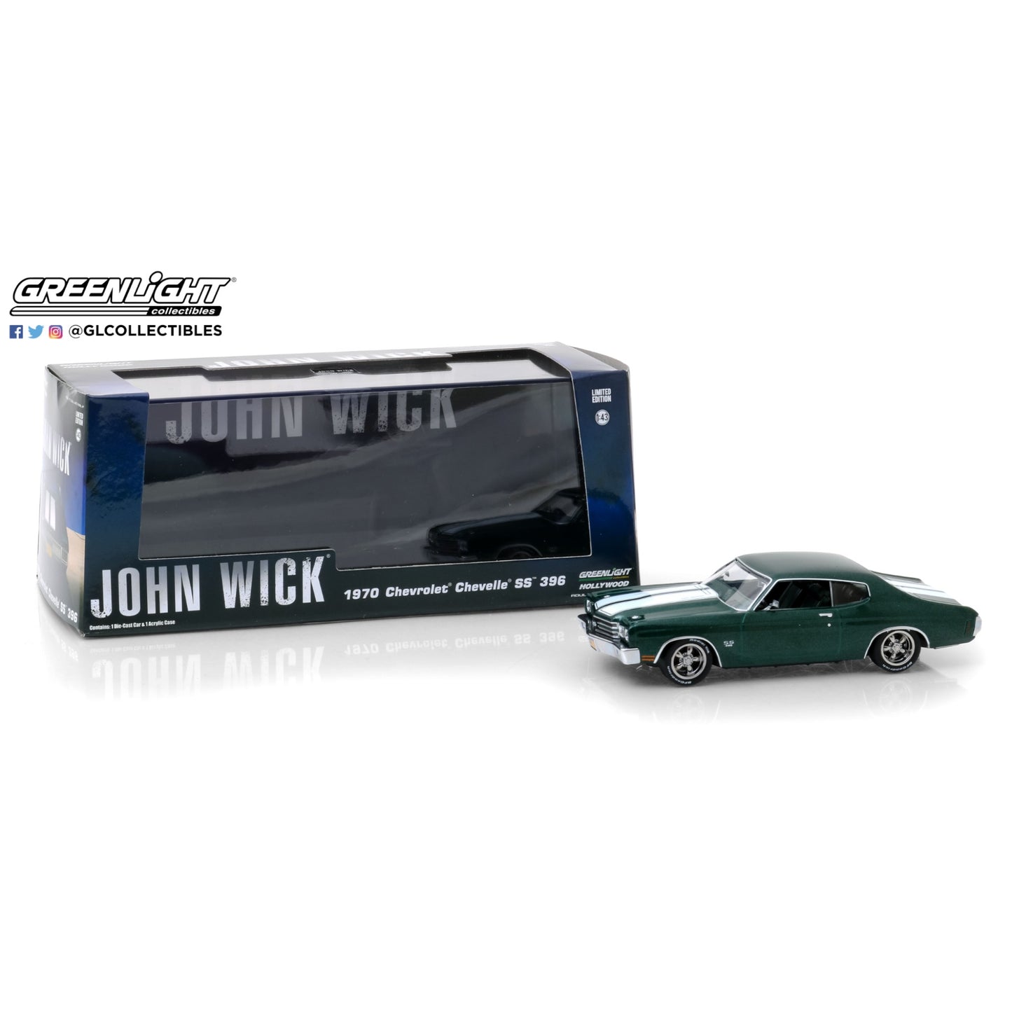 Greenlight - 1970 Chevrolet Chevelle SS 396 - John Wick - 86541 - 1:43 - Hollywood