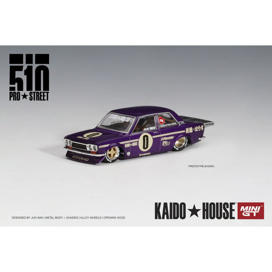 Mini GT Kaido House - Pre-Order - Datsun 510 Pro Street OG Purple - KHMG002
