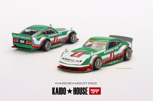 Mini GT Kaido House - Datsun KAIDO Fairlady Z Kaido GT V1 green/white/red - KHMG030 - 1:64