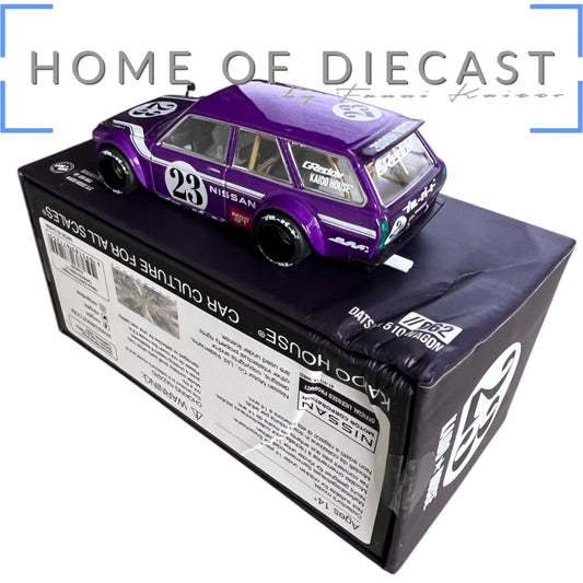 Mini GT Kaido House - Datsun KAIDO 510 Wagon CARBON FIBER V1, purple - KHMG062 - damaged Box -2