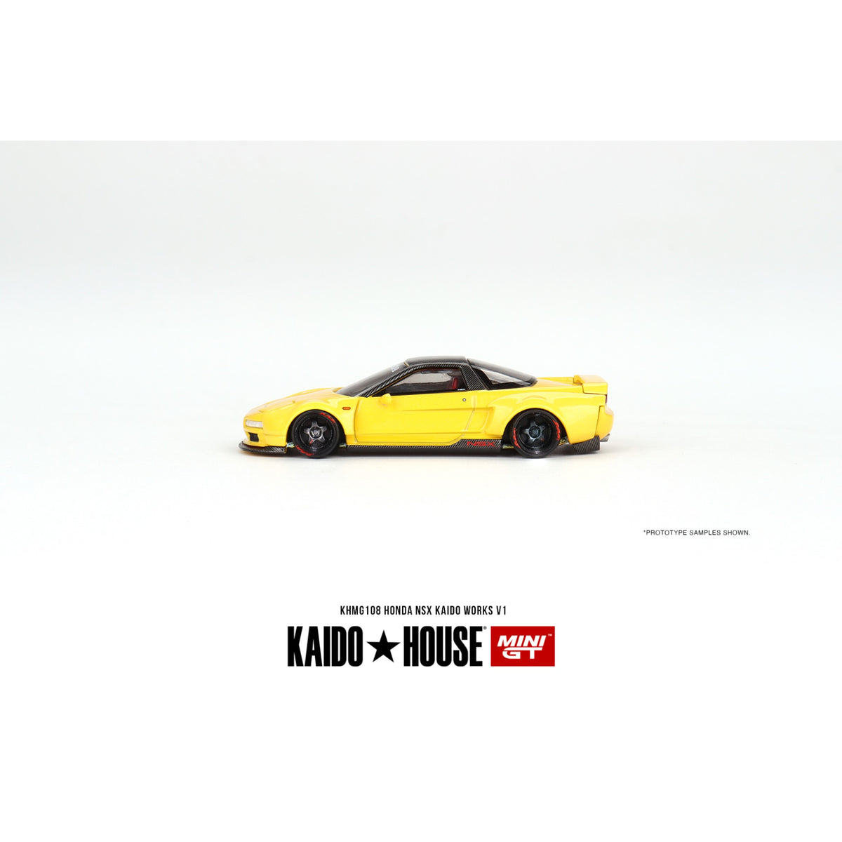 Mini GT Kaido House - Honda NSX Kaido WORKS V1, yellow - KHMG108