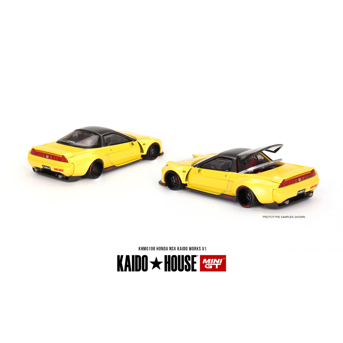 Mini GT Kaido House - Honda NSX Kaido WORKS V1, yellow - KHMG108