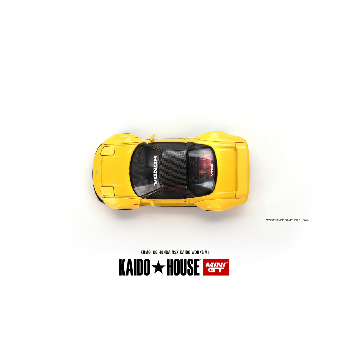 Mini GT Kaido House - Honda NSX Kaido WORKS V1, yellow - KHMG108