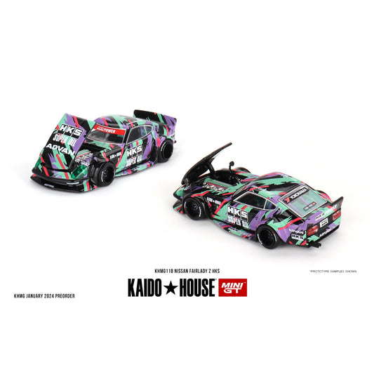 Mini GT Kaido House - Nissan Fairlady Z HKS, black - KHMG118