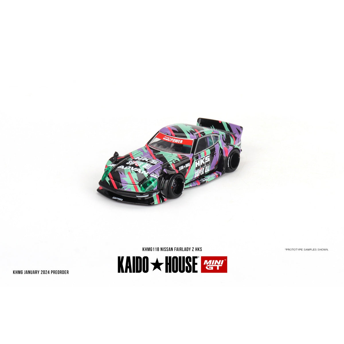 Mini GT Kaido House - Nissan Fairlady Z HKS, black - KHMG118