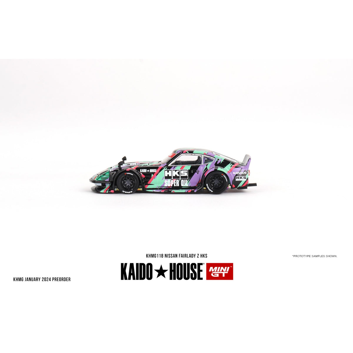 Mini GT Kaido House - Nissan Fairlady Z HKS, black - KHMG118