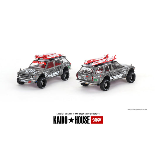 Mini GT Kaido House - Datsun KAIDO 510 Wagon 4x4 Kaido Offroad V1 - KHMG121 - 1:64
