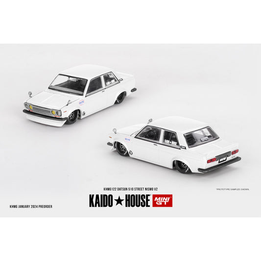 Mini GT Kaido House - Datsun 510 Street Nismo V2, white - KHMG122 - 1:64