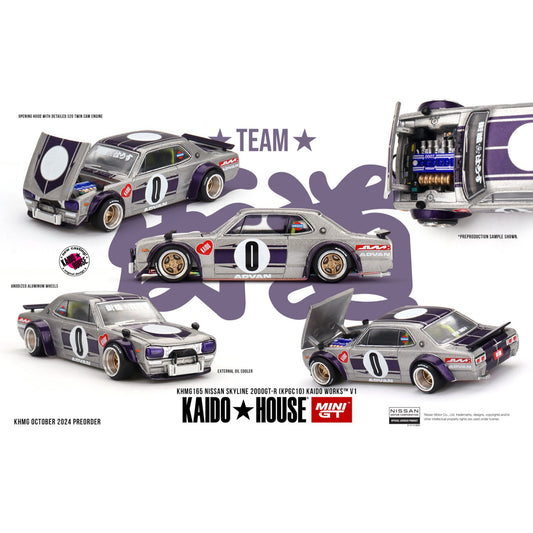 Mini GT Kaido House - Pre-Order - Nissan Skyline GT-R (KPGC10) Kaido Works V1 - KHMG165