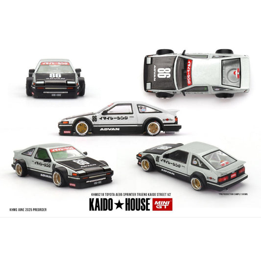 Mini GT Kaido House - Pre-Order - Toyota AE86 Sprinter Trueno Kaido Street V2 - KHMG218