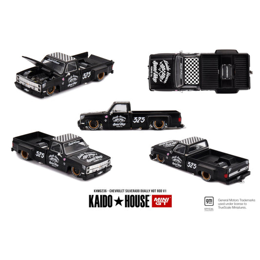 Mini GT Kaido House - Pre-Order - Chevrolet Silverado Dually Hot Rod V1 - KHMG236