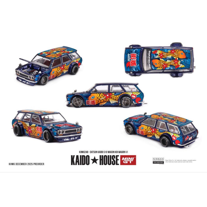 Mini GT Kaido House - Pre-Order - Datsun KAIDO 510 Wagon Koi Wagon V1 - KHMG248