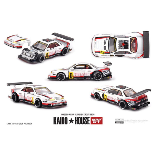 Mini GT Kaido House - Pre-Order - Nissan Silvia S13-R Circuit Spec V1 - KHMG251