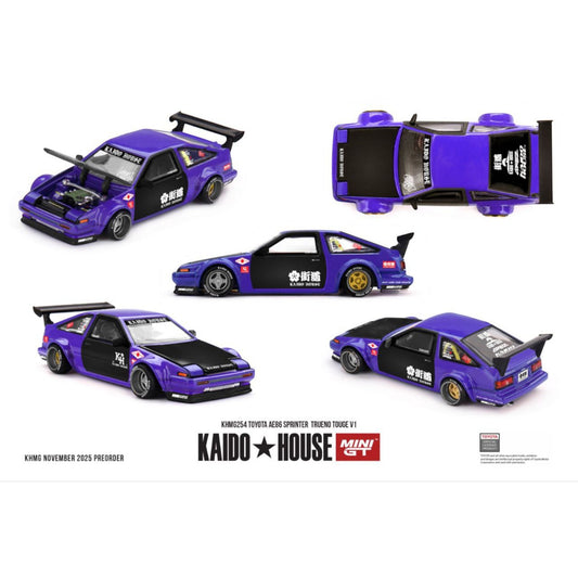 Mini GT Kaido House - Pre-Order - Toyota AE86 Sprinter Trueno Touge V1 - KHMG254