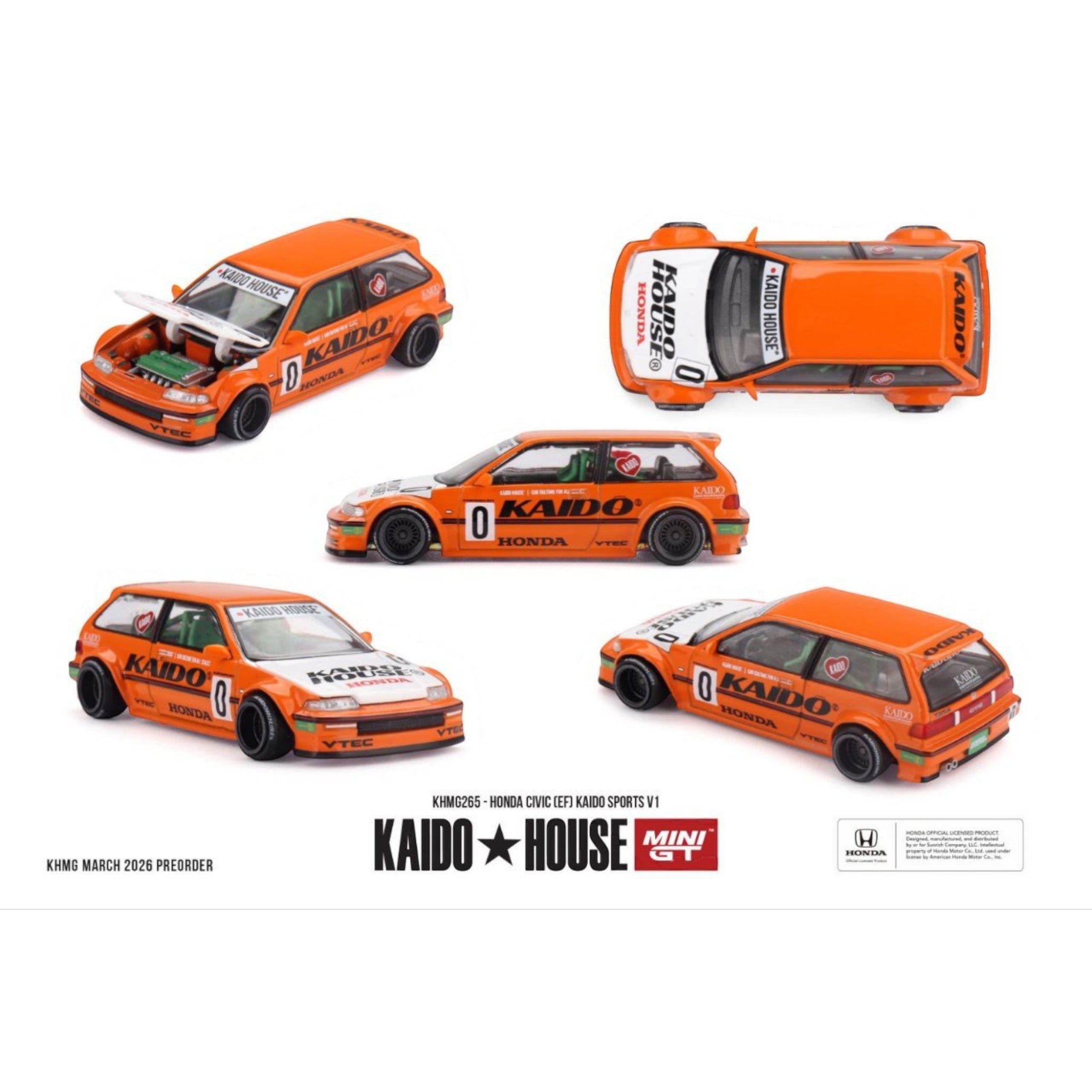 Mini GT Kaido House - Pre-Order - Honda Civic (EF) Kaido Sports V1  - KHMG265