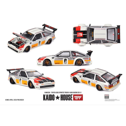 Mini GT Kaido House - Pre-Order - Toyota AE86 Sprinter Trueno  Kaido Racing Dev V1 - KHMG268