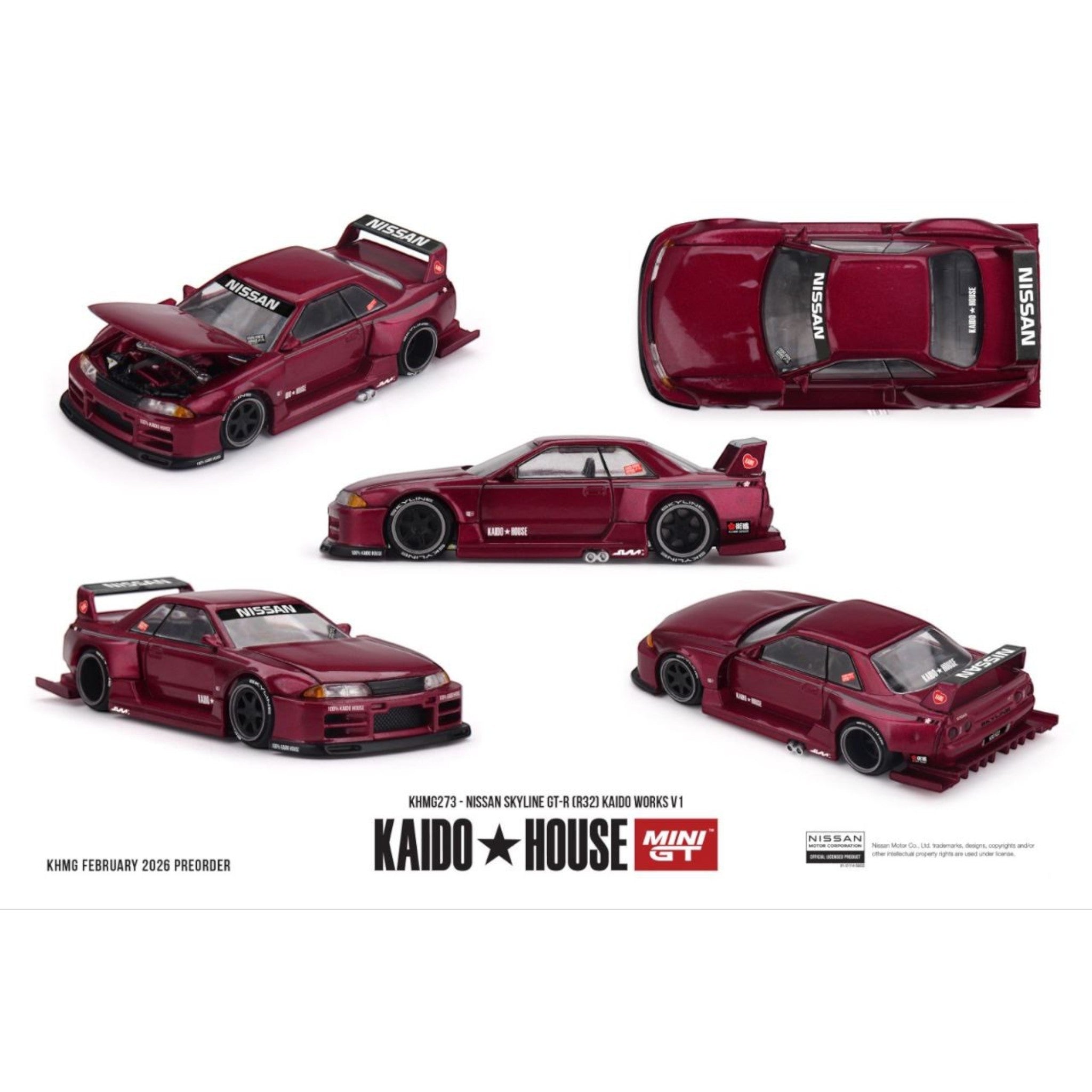 Mini GT Kaido House - Pre-Order - Nissan Skyline GT-R (R32) KAIDO WORKS V1 - KHMG273