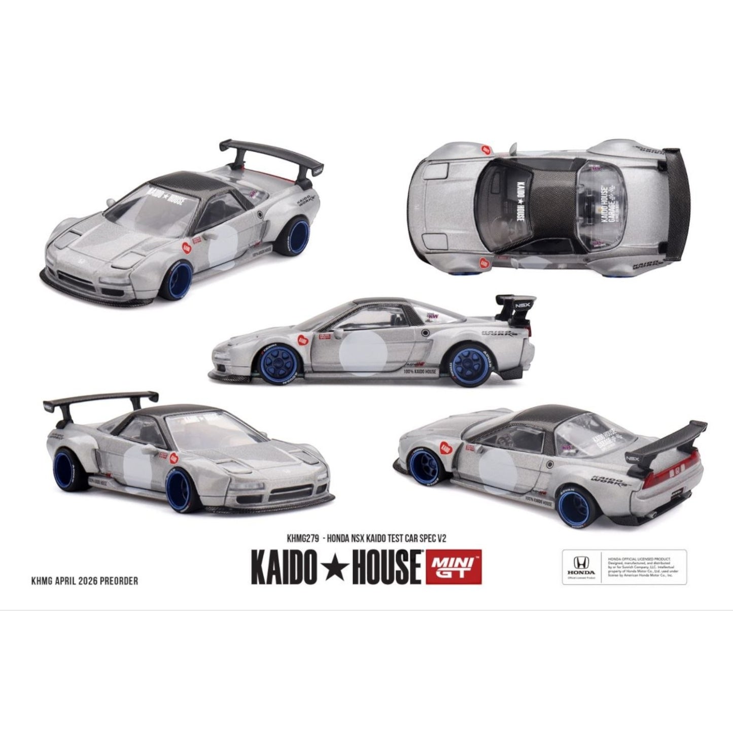 Mini GT Kaido House - Pre-Order - Honda NSX Kaido Test Car Spec V2 - KHMG279