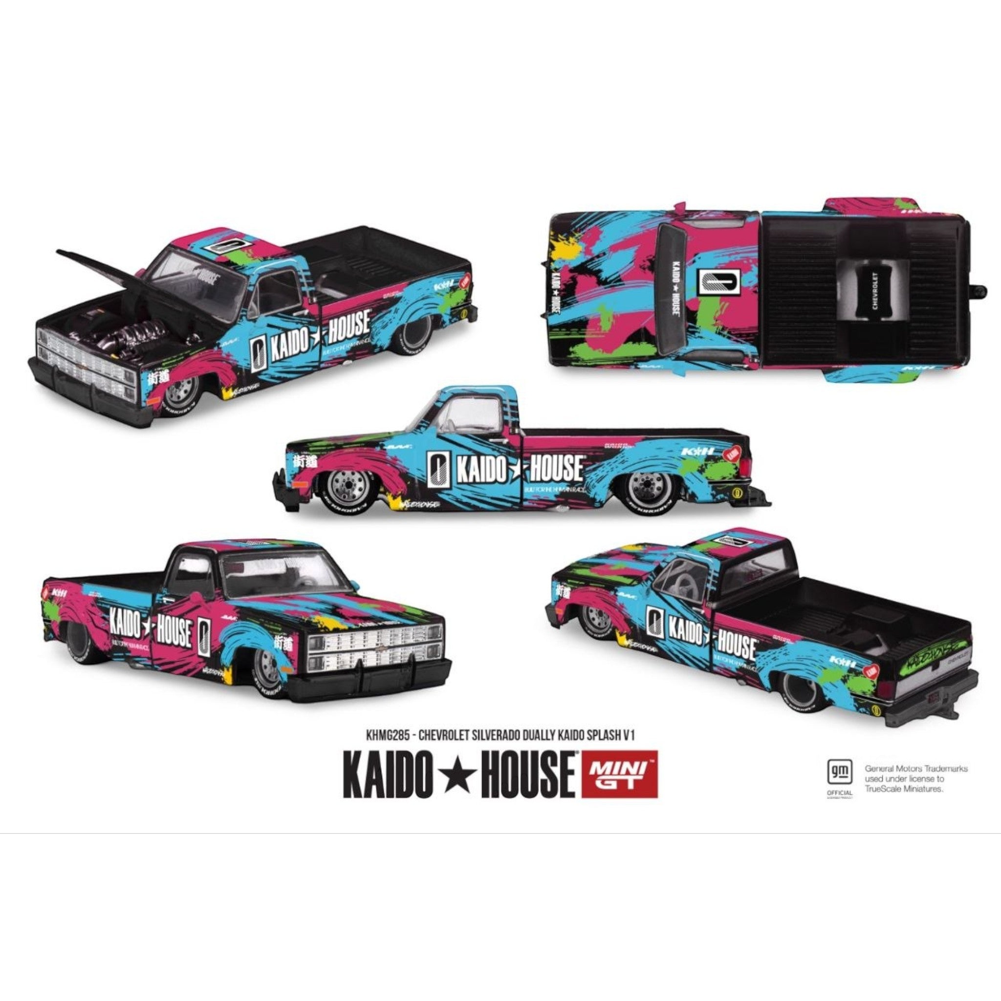 Mini GT Kaido House - Pre-Order - Chevrolet Silverado Dually Kaido Splash V1 - KHMG285