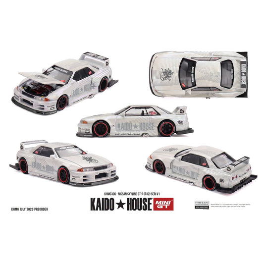 Mini GT Kaido House - Pre-Order - Nissan Skyline GT-R (R32) SERI V1 - KHMG306