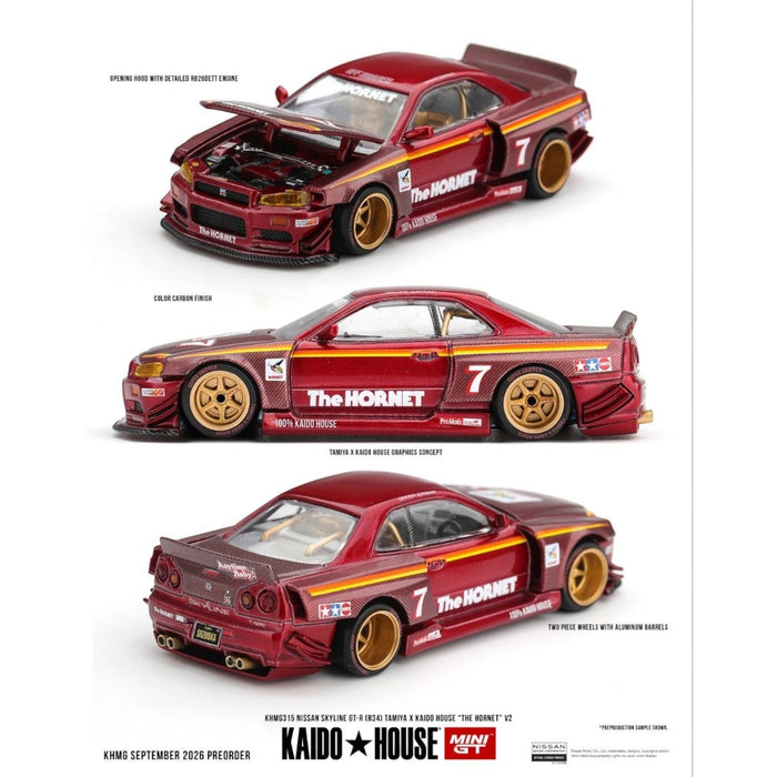 Mini GT Kaido House - Pre-Order - Nissan Skyline GT-R (R34) TAMIYA x KAIDO HOUSE 