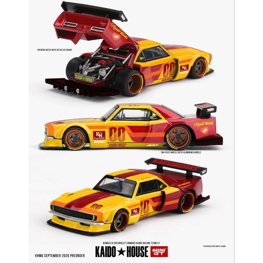 Mini GT Kaido House - Pre-Order - Chevrolet Camaro Kaido Racing Team V1 - KHMG319