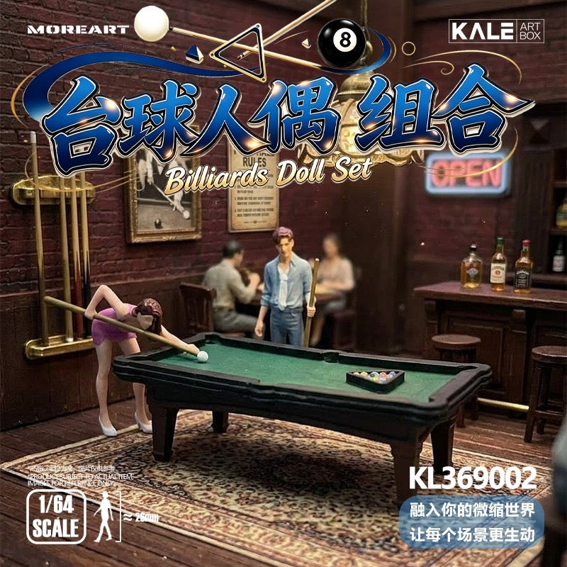 MoreArt - Pre-Order - Pool Player Figure Set mit Tisch und Zubehör - KL369002