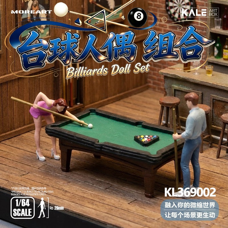MoreArt - Pre-Order - Pool Player Figure Set mit Tisch und Zubehör - KL369002