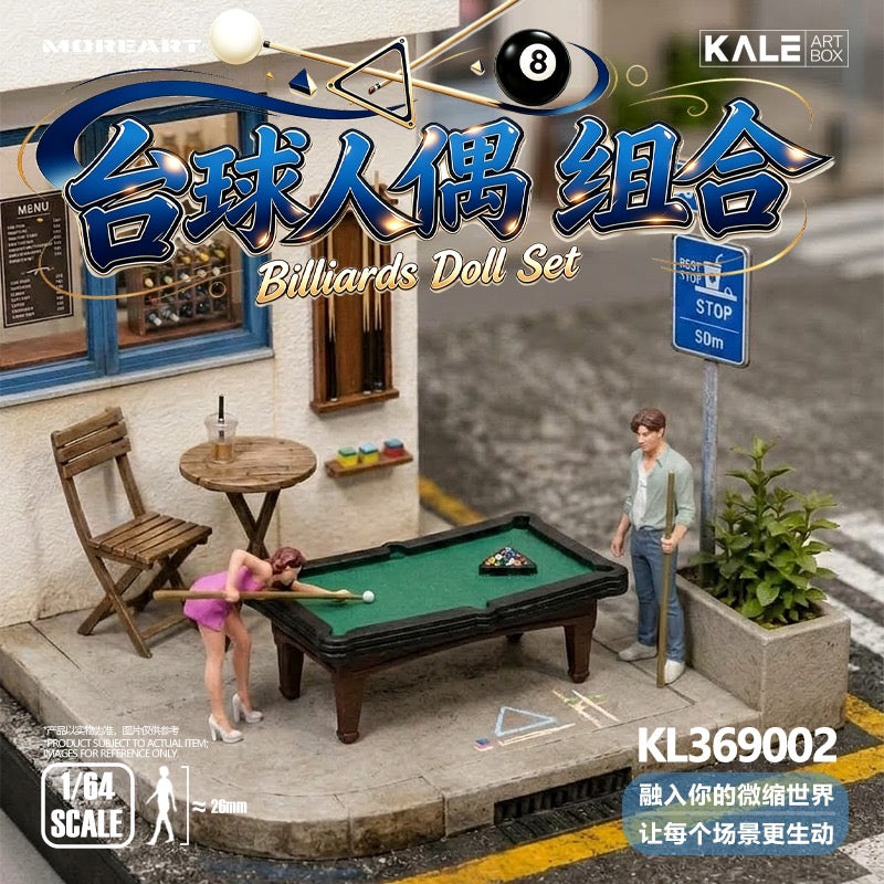 MoreArt - Pre-Order - Pool Player Figure Set mit Tisch und Zubehör - KL369002