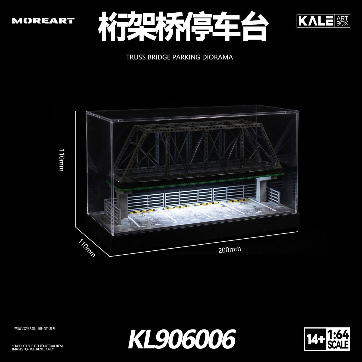 MoreArt & Kaler - Pre-Order - Truss Bridge Parking Area Diorama mit Beleuchtung - KL906006