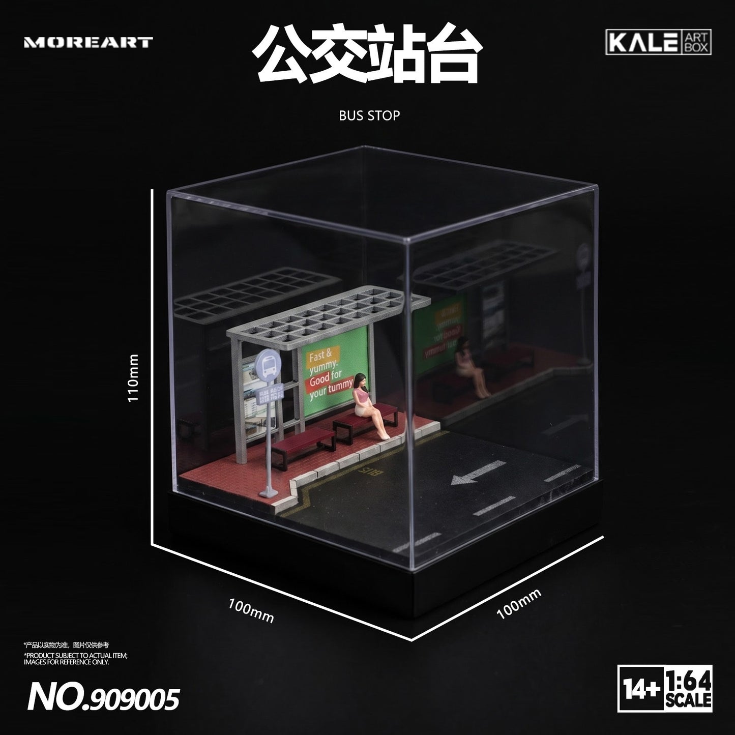 MoreArt & Kaler - Pre-Order - Bus Stop Mini Diorama mit Figur - KL909005