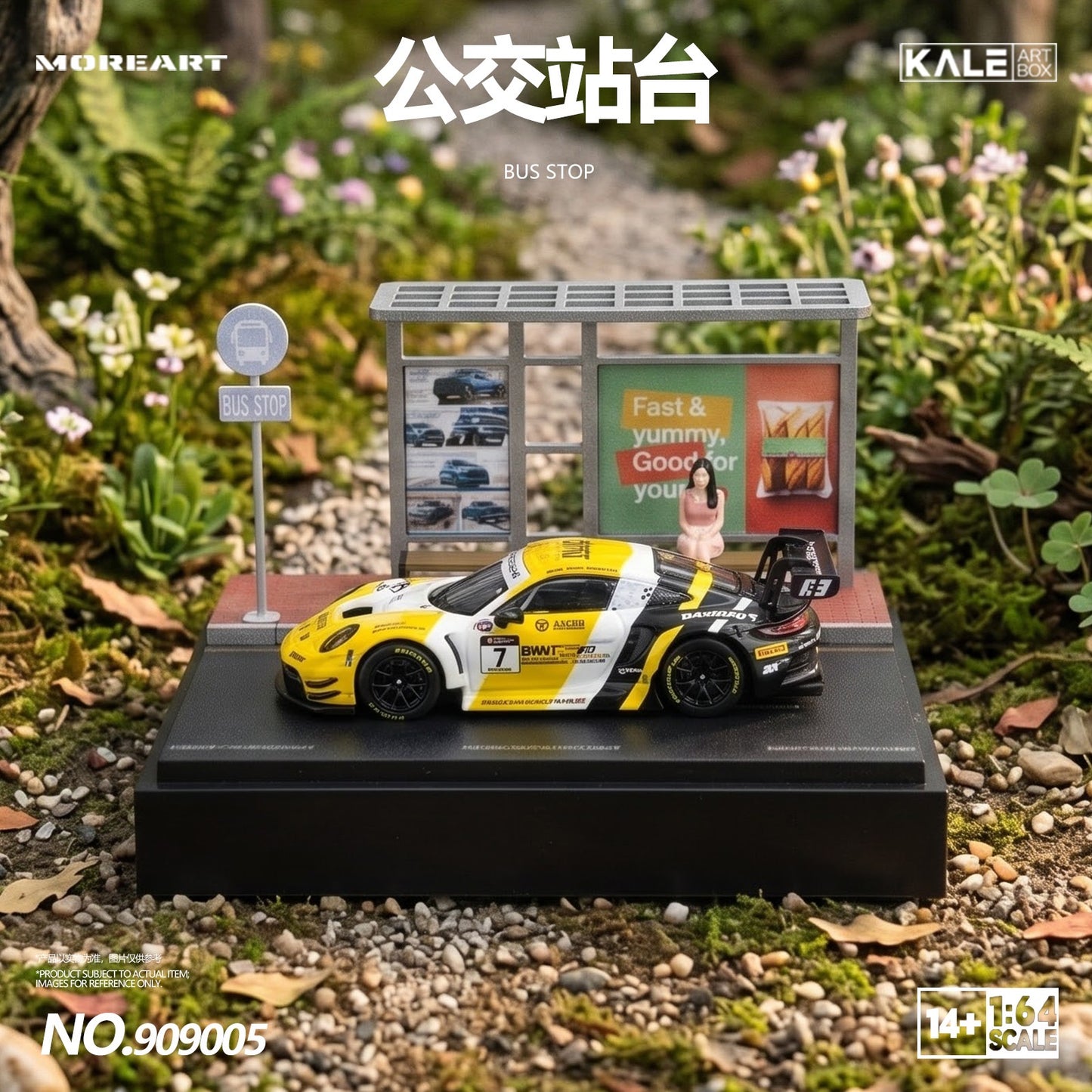 MoreArt & Kaler - Pre-Order - Bus Stop Mini Diorama mit Figur - KL909005
