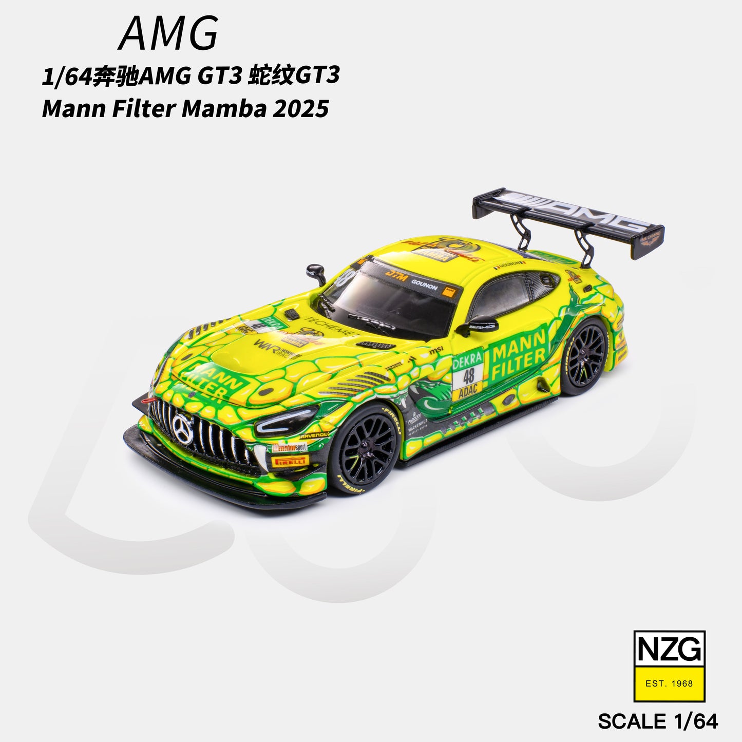 KiloWorks - Pre-Order - AMG GT3 EVO 2025 DTM WINWARD RACING #48 - 114600010