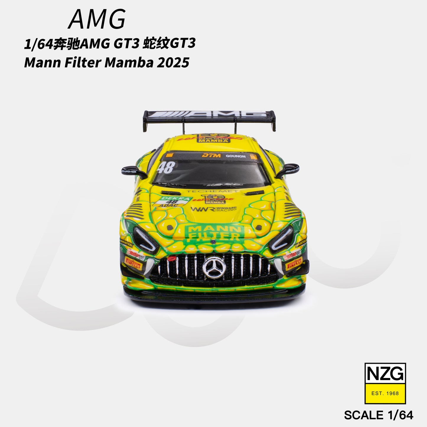 KiloWorks - Pre-Order - AMG GT3 EVO 2025 DTM WINWARD RACING #48 - 114600010