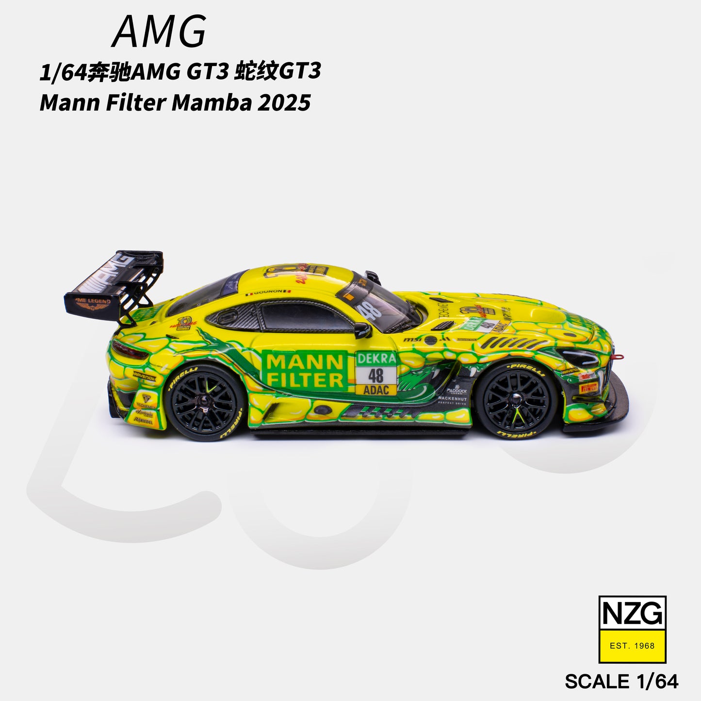 KiloWorks - Pre-Order - AMG GT3 EVO 2025 DTM WINWARD RACING #48 - 114600010