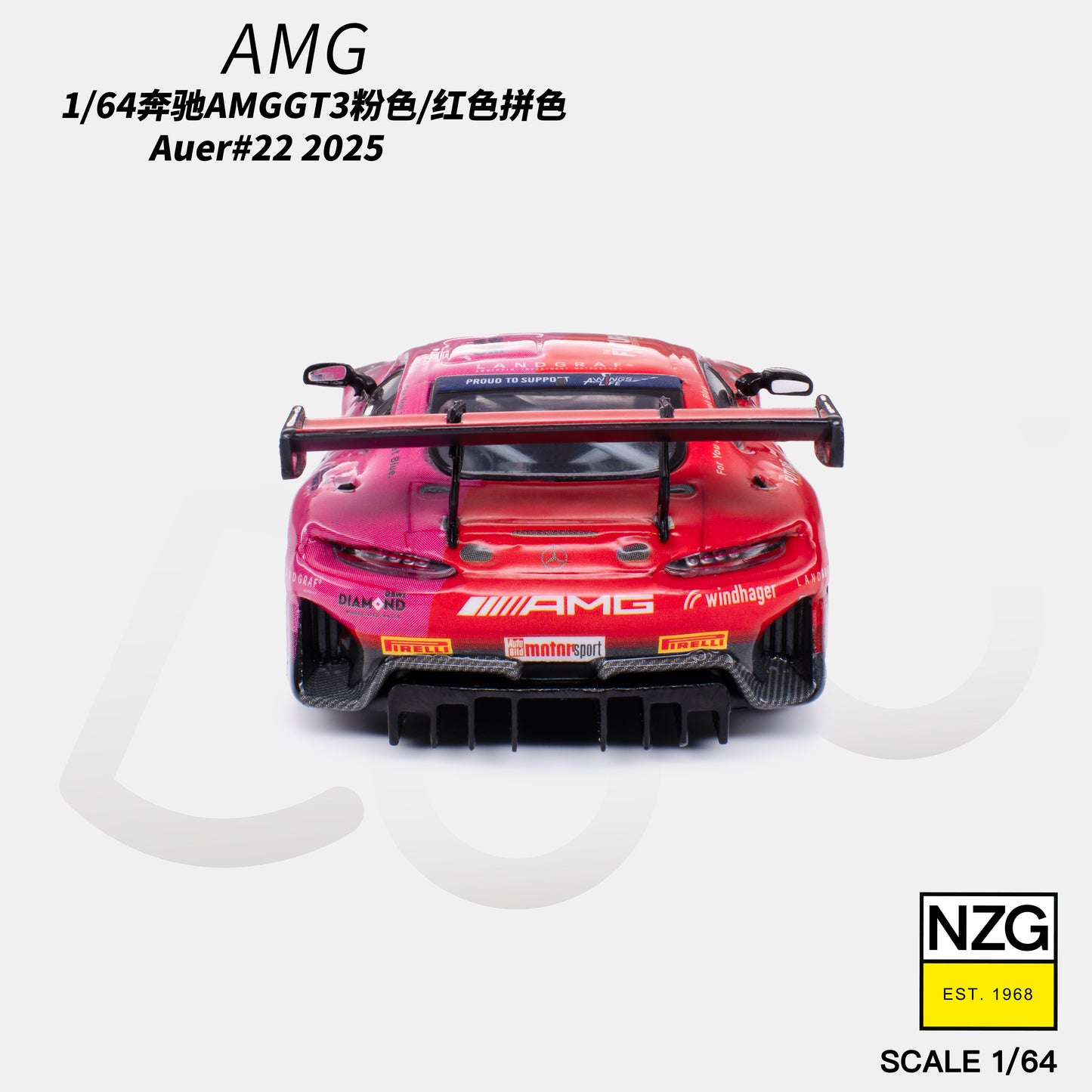 KiloWorks - Pre-Order - AMG GT3 EVO 2025 DTM LANDGRAF MOTORSPORT #22 - 114600011